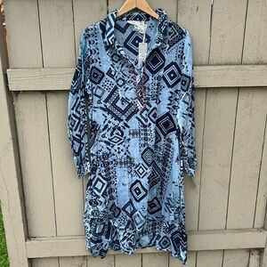 Dolma Cotton Cover Up Dress New With Tags Bohemian Beach Hippie Cottagec…